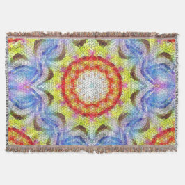 美しい明るいモザイクタイルヒマワリ スローブランケット