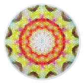 美しい明るいモザイクタイルヒマワリ セラミックノブ (正面)