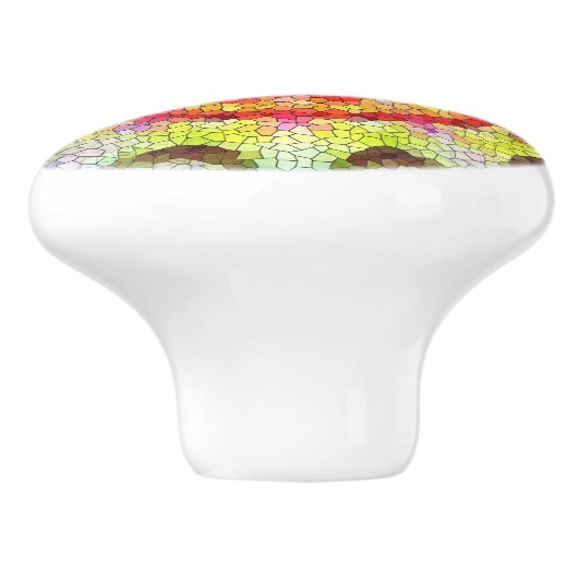 美しい明るいモザイクタイルヒマワリ セラミックノブ (側面)