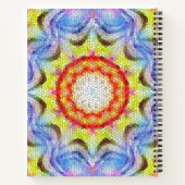 美しい明るいモザイクタイルヒマワリ ノートブック (裏面)