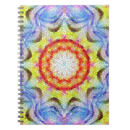 美しい明るいモザイクタイルヒマワリ ノートブック