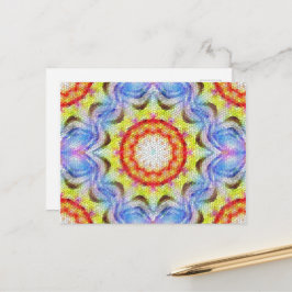 美しい明るいモザイクタイルヒマワリ ポストカード