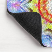 美しい明るいモザイクタイルヒマワリ マウスパッド (コーナー)