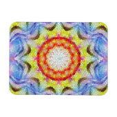 美しい明るいモザイクタイルヒマワリ マグネット (横)