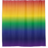 美しい明るいレインボーストライプズ シャワーカーテン (正面)