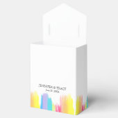 美しい明るい結婚虹パーソナライズされた フェイバーボックス (オープン)