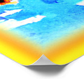 美しい明るい色のオレンジ色の森。買今 ポスター (角)