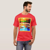 美しい明るい色のオレンジ色の森。買今 Tシャツ (正面フル)