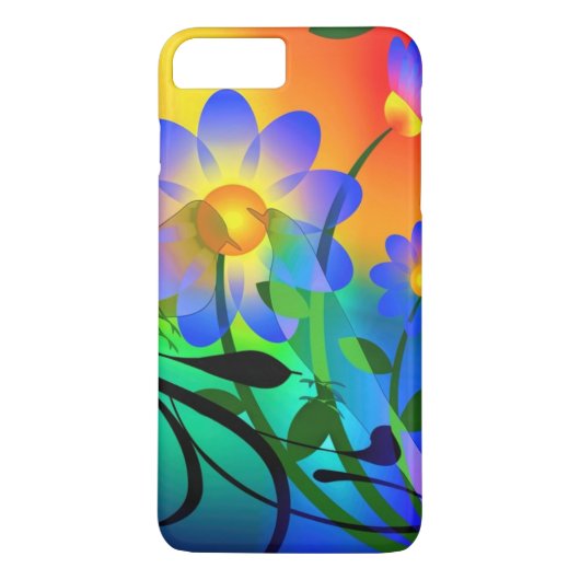 美しい明るい色の花柄 Case-Mate iPhoneケース (裏面)