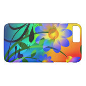 美しい明るい色の花柄 Case-Mate iPhoneケース (裏面(横))