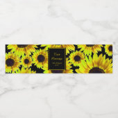 美しい明るい黄色のひまわり – 任意の大事な行事 ペットボトルラベル (シングルラベル)