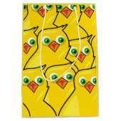 美しい明るい黄色のイースターチキン ミディアムペーパーバッグ (正面)