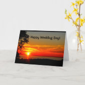 美しい明日の結婚式の招待状の寿命 カード (黄色い花)