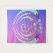 美しい星とハート タペストリー (正面(横))