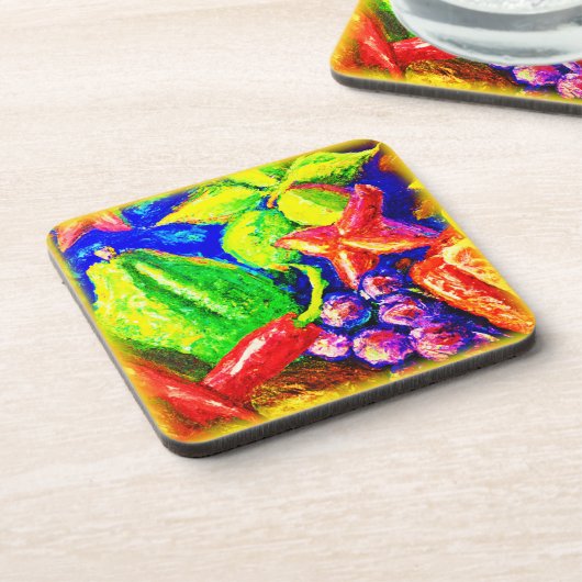 美しい星と実り多い星。買今 コースター (左側)