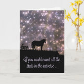 美しい星と馬考えるのカード カード (黄色い花)