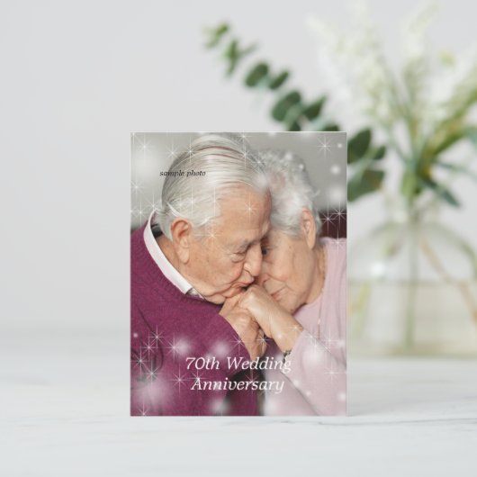 美しい星のオーバーレイ，記念日カスタム，記念日 ポストカード (スタンド正面)