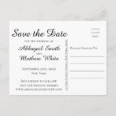 美しい星空のウェディング告知 白い星が青い空に 案内ポストカード (裏面)