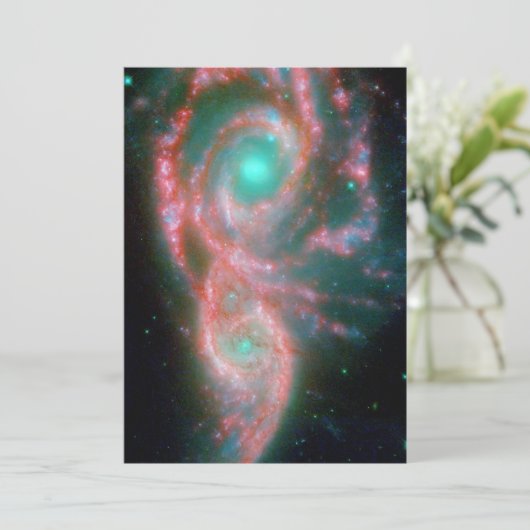 美しい星雲宇宙写真 招待状 (スタンド正面)