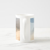 美しい星霧の夜の狼の吠え声 ボーンチャイナマグカップ (裏面)