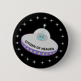 美しい星、ソーサー飛んでいる&エイリアン漫画 缶バッジ