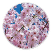 美しい春さくらんぼ花 セラミックノブ (正面)