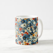 美しい春のカラフルガーリーな野の花 コーヒーマグカップ (正面右)