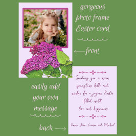 美しい春のライラックの写真 - 楽しいイースター シーズンカード