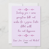 美しい春のライラックの写真 - 楽しいイースター シーズンカード (裏面)