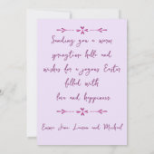 美しい春のライラックの写真 - 楽しいイースター シーズンカード (裏面)