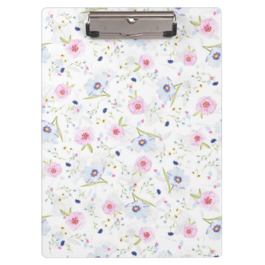 美しい春の水彩花 クリップボード (正面)