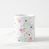 美しい春の水色の花の店員。 コーヒーマグカップ (中央)