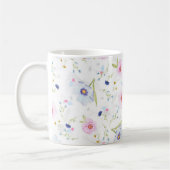 美しい春の水色の花の店員。 コーヒーマグカップ (左)