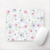 美しい春の水色の花の店員。 マウスパッド (マウス)
