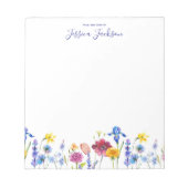 美しい春の花とともに「From the Desk of」 ノートパッド (正面)
