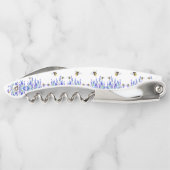 美しい春の花とビー飛んでいるツ – スケッチ ソムリエナイフ (裏面)