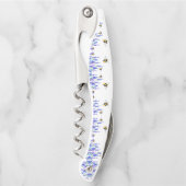 美しい春の花とビー飛んでいるツ – スケッチ ソムリエナイフ (正面)