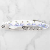 美しい春の花とビー飛んでいるツ – スケッチ ソムリエナイフ (正面)