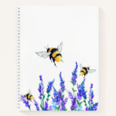 美しい春の花とビー飛んでいるツ – スケッチ ノートブック (正面)
