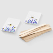 美しい春の花とビー飛んでいるツ – スケッチ ハンドファン (組立なし)