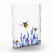 美しい春の花とビー飛んでいるツ – スケッチ フォトブロック (左)