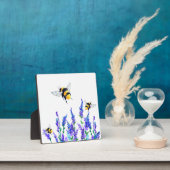 美しい春の花と蜂飛んでいる-スケッチ フォトプラーク (インサイチュ)