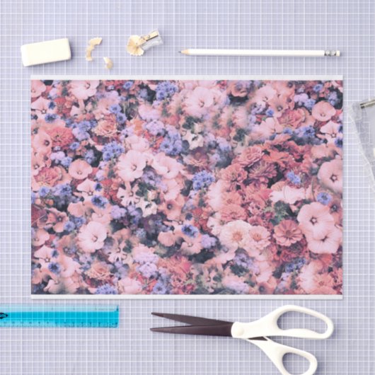 美しい春の花のギフトのティッシュペーパー 薄葉紙 (クラフト)