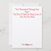 美しい春の花のハート型グリーティング シーズンカード (裏面)