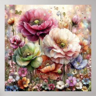 美しい春の花の壁掛けアート 3a ポスター