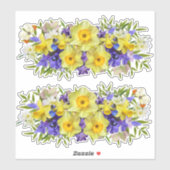 美しい春の花カスタムカットビニル シール (シート)