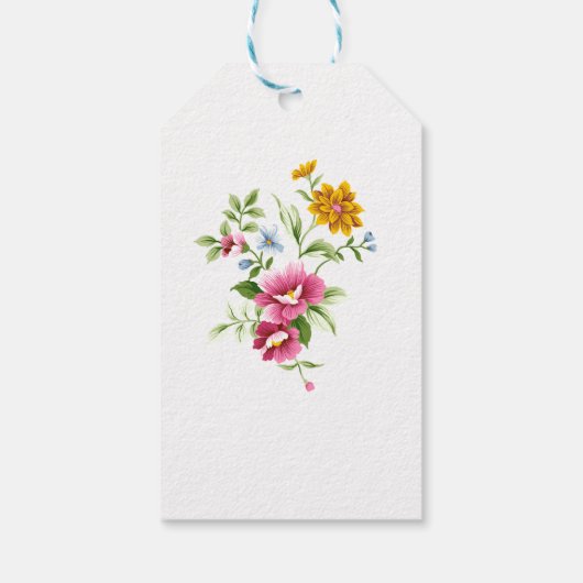 美しい春の花マザーオブザブライド ギフトタグ (裏面)