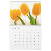 美しい春の花予定表 カレンダー (1月 2026)