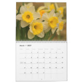 美しい春の花予定表 カレンダー (3月 2027)