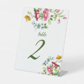 美しい春の花結婚のテーブル番号 台座サイン (正面)